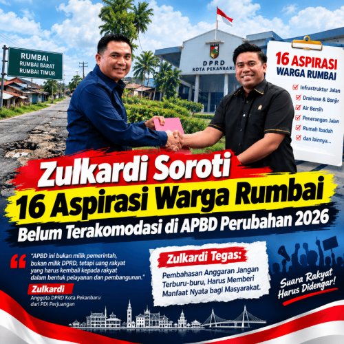 Zulkardi Desak Aspirasi Warga Rumbai Tak Berhenti di Meja Anggaran: 16 Usulan Belum Terakomodasi