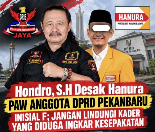 Hondro Tantang Hanura: Terbukti Langgar Kesepakatan Notariil, F Jangan Dipertahankan—PAW!
