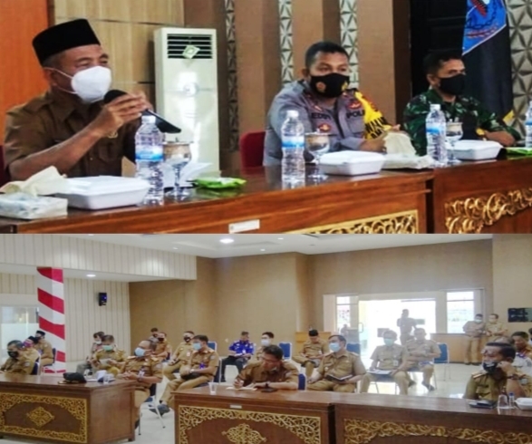 Plt Bupati Merangin H Mashuri Pimpin Rakor Satgas Covid